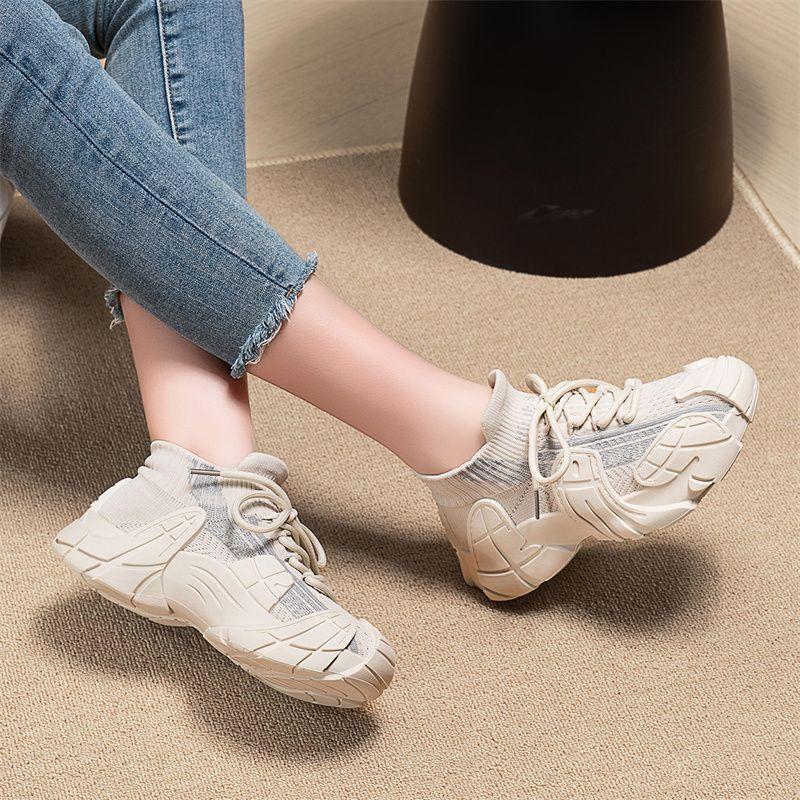 Summer Breathable Fly-woven Women's Shoes Versatile Soft Sole Ultra-light Casual Sports Shoes Running Shoes