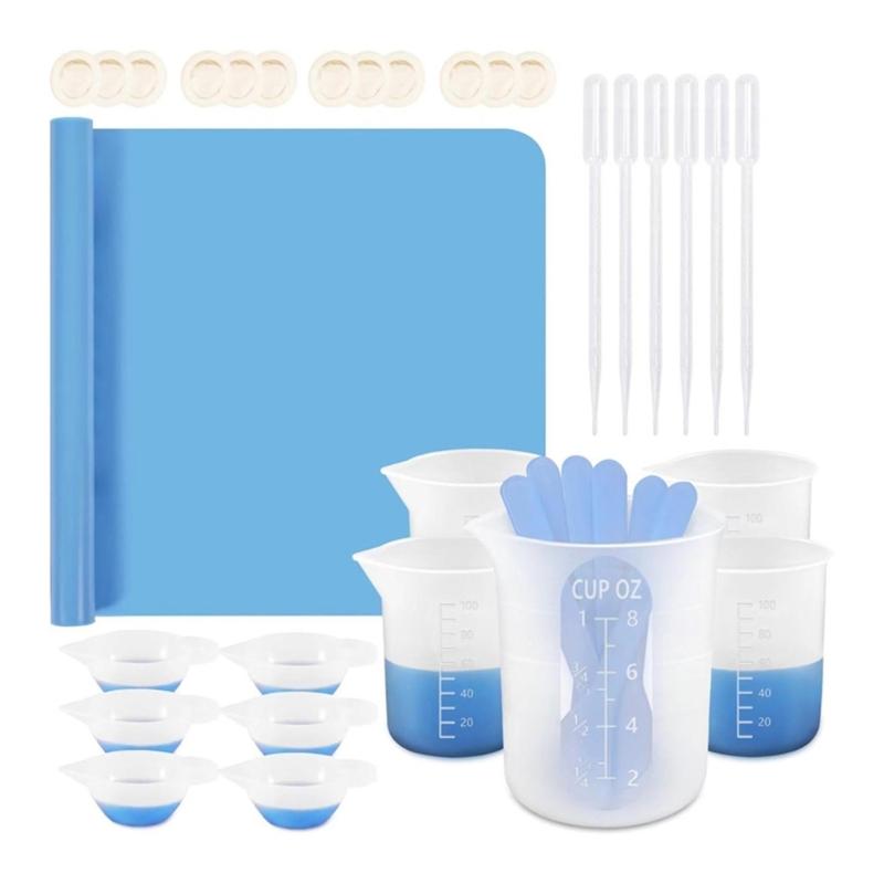Multipurpose Resin Measuring Cup Set Sturdy Resin Materials Convenient for Craft Enthusiasts and Artists Supplies