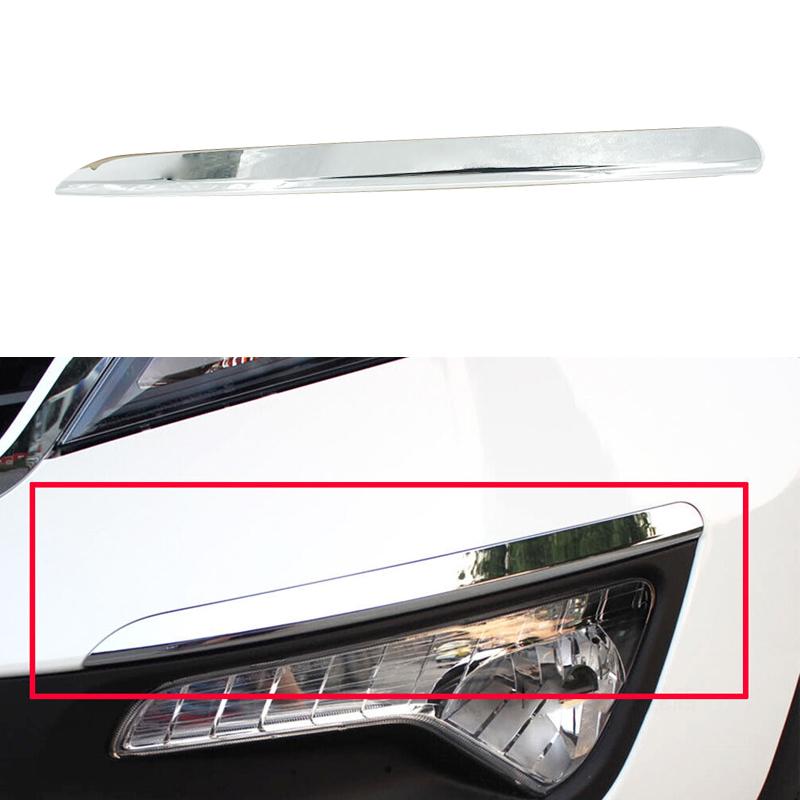Car Front Left Fog Light Frame Bright Strip Trim Fit for Kia Sportage 2009 2010 2011 2012 2013 Chrome ABS