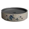Wood Ash Pot Bearing Kung Fu Teaware Small Tea Table Teapot Bearing Retro Ceramic Dry Foam Tray Household Water Storage Tea Tray
