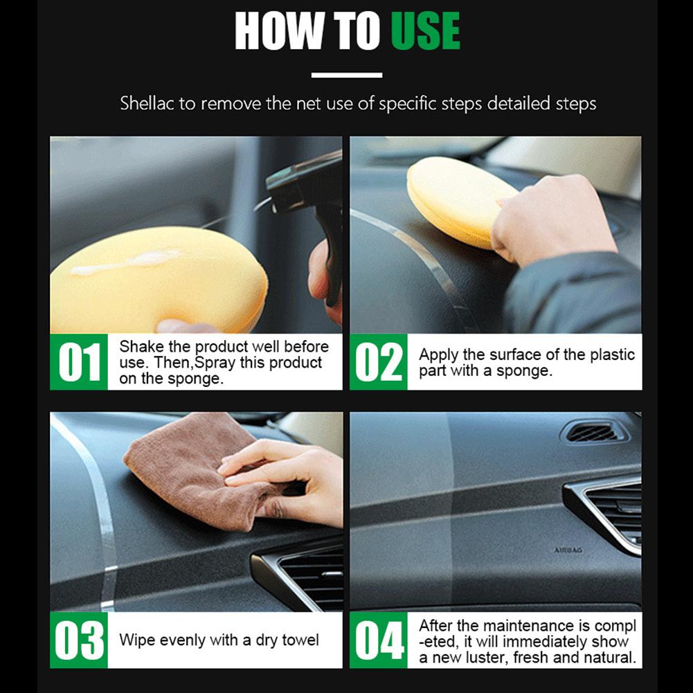 260ml Universal Car Interior Rubber And Plastic Retreading Agent Auto Hydrophobic Polish Nano Coating Spray Scratch Repair Agent