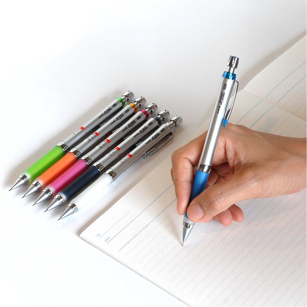 Uni Mitsubishi Pencil Mechanical Pencil Alpha Gel 0.5 Soft Slim White - Ideal for Comfortable Writing