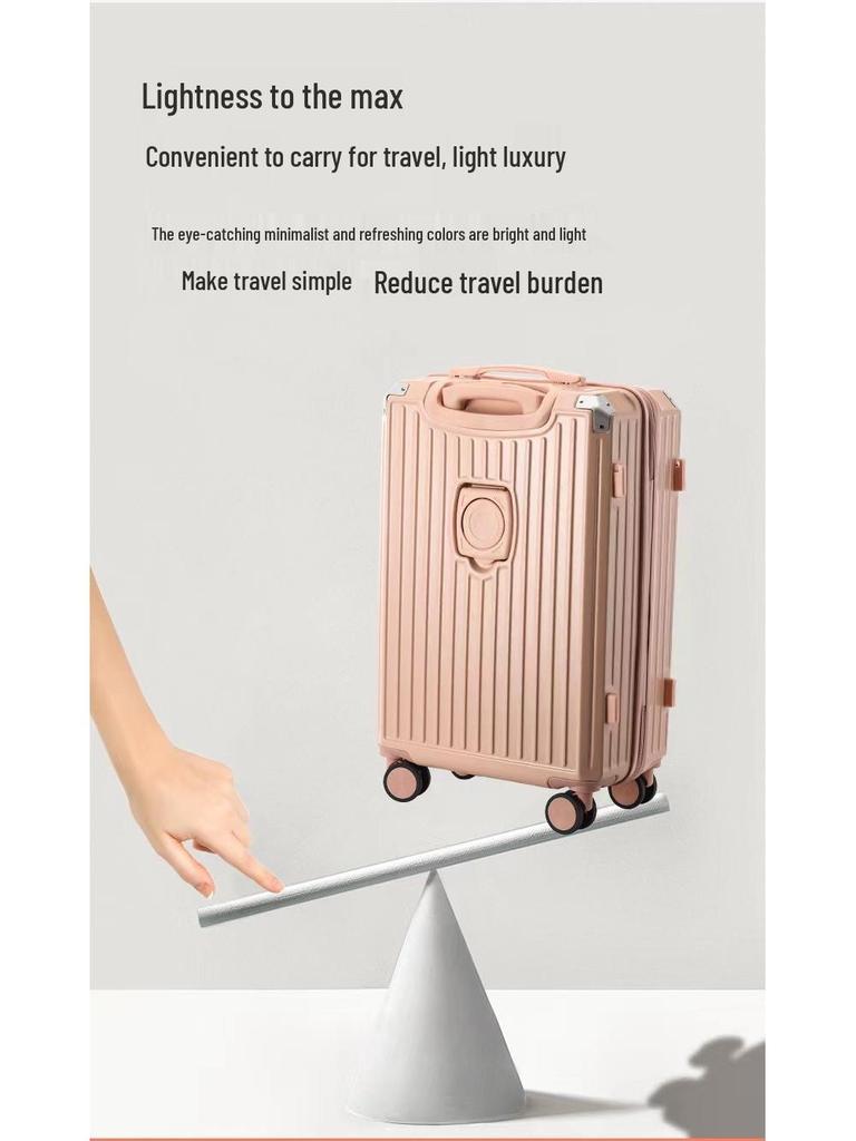 Women's Multifunctional Parent-Child Suitcase with Universal Wheels and Combination Lock - Durable Travel Trolley Case for Students & Men