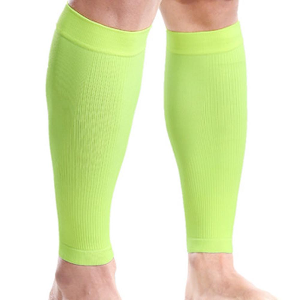 1Pair Mumian Sport Training Shin Pads Calf Sleeves Breathable Protective Gear Fluorescent GreenS
