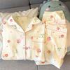 Girls Cute Cherry Bunny Pajamas Women'S Spring Long-Sleeved Casual Can Be Worn Outside Loungewear Suit