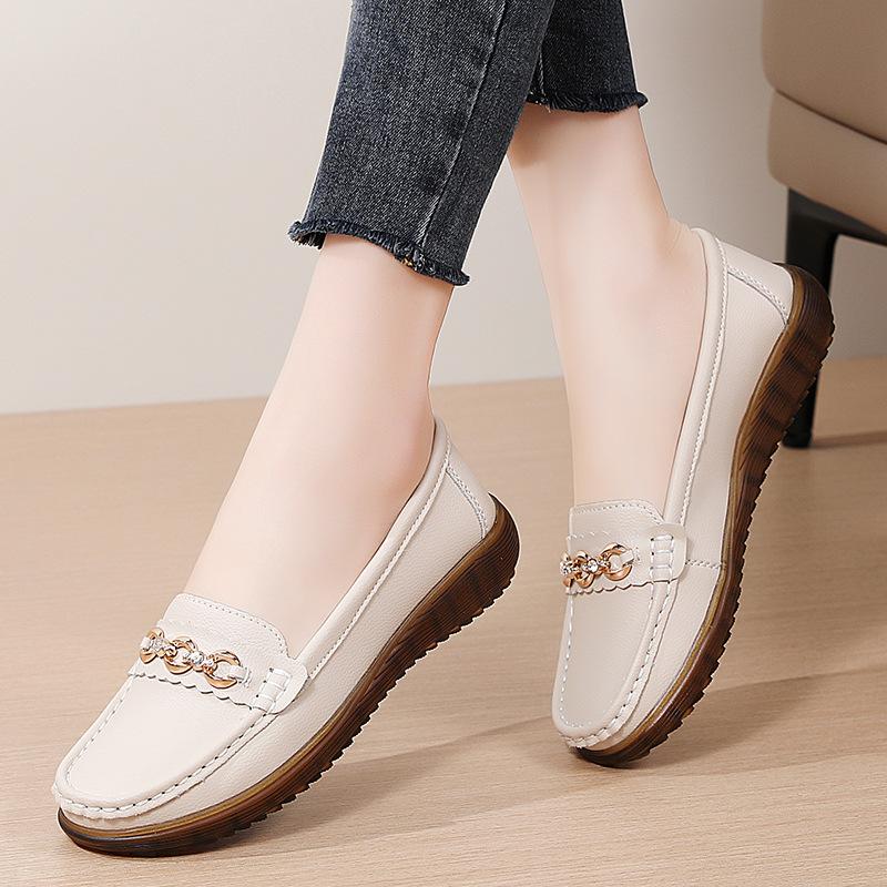 

Doudou Shoes New Style of Middle-aged and Elderly Mothers Shoes with Non-slip Beef Tendon Soles Shallow Mouth Versatile One-foot Flat Shoes 41