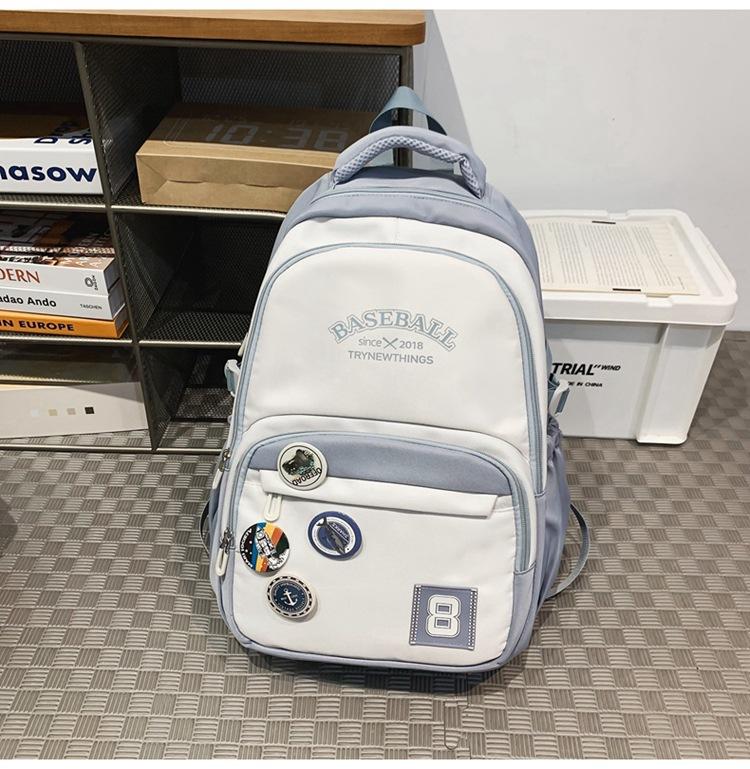 Simple and Versatile Schoolbag Female High School Student Junior High School Student Backpack Male Large Capacity Travel Backpack Tide