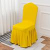 Pleated Skirt Chair Covers Spandex Party Weddings Banquet Polyester Chair Cover el Home Decor Wedding Chair Covers