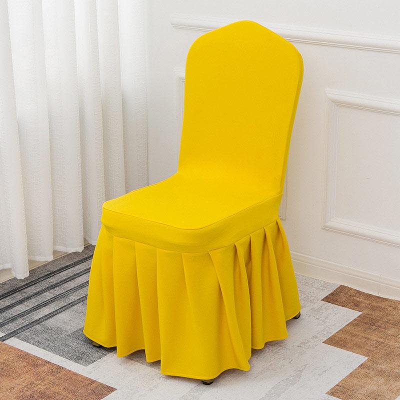 Pleated Skirt Chair Covers Spandex Party Weddings Banquet Polyester Chair Cover Hotel Home Decor Wedding Chair Covers