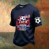 Men's Casual Printed V-Neck Short Sleeve T-Shirt Breathable Lightweight Top