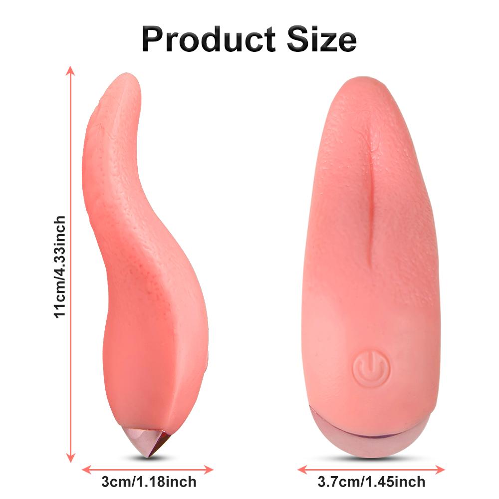 1 stk helautomatisk simulert tungevibrator for kvinner, sexleketøy for voksne