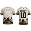 2026 New Egypt Pyramid Print Jersey Ancient Hieroglyph Soccer T-Shirt Men And Women Quick Dry Breathable Casual Sports Tee