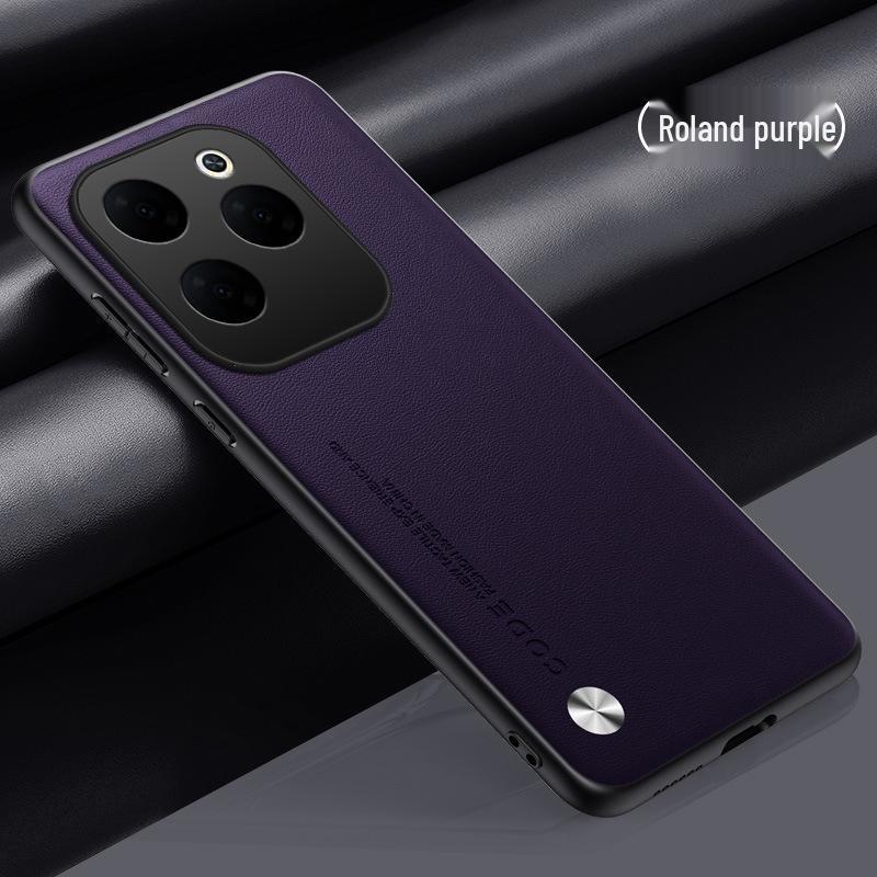 Compatible with INFINIX HoT 70/60, Plain Leather Sound Transmission Note Edge Case.
