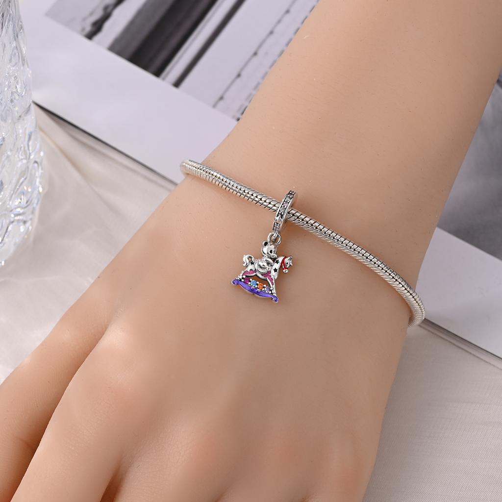 Original Charms Copper Animals Bear Horse Pendant Beads Fit Bracelet Women Jewelry Making Diy Gift