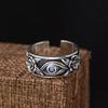 New Fashion Vintage Eye of Horus Ring Women's Men's Open Finger Ring Adjustable Zircon Girls Couple Gift Trend Party Niche Ring
