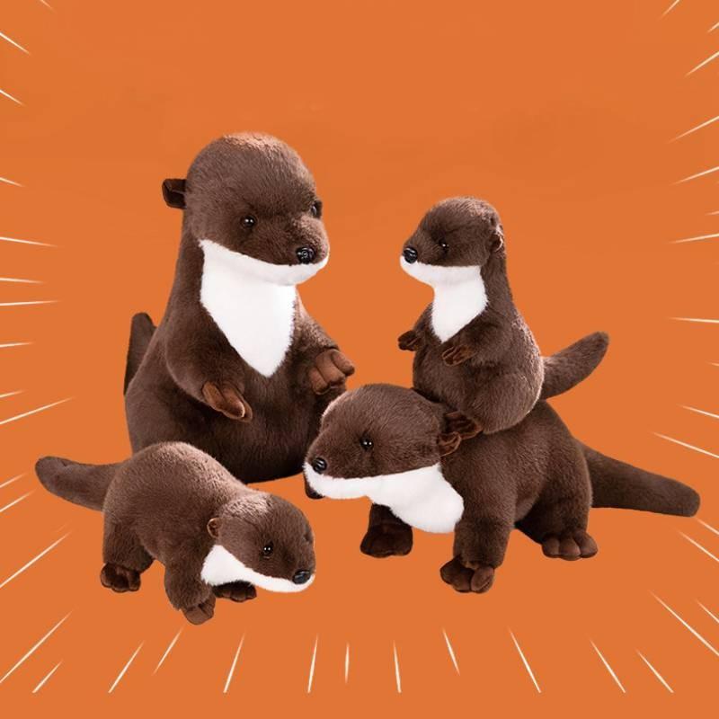 Simulation Sitting Cute Posture Prone Otter Plush Girl Children Holiday Gift