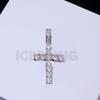 Fine Jewelry Moissanite Cross Pendant 925 Sterling Silver Hip Hop Shiny VVS Diamond Charm Necklace for Men No Fade