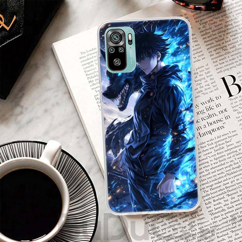Kaisen J-Jujutsu Fushiguro Megumi Cover For Xiaomi Redmi Note 14 13 12S 12 11 Pro Plus Phone Case 11S 10S 10 11E 11T + 9S 9 Prin
