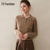Fanzhen Women's 100% Cashmere Collared Sweater