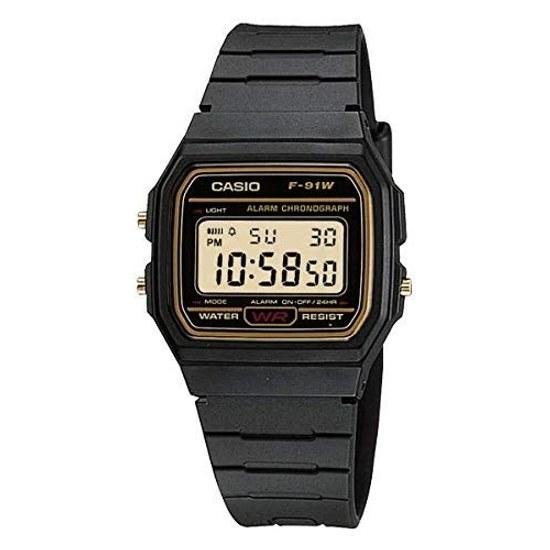 CASIO wristwatch quartz F-91WG-9 unisex cheap black