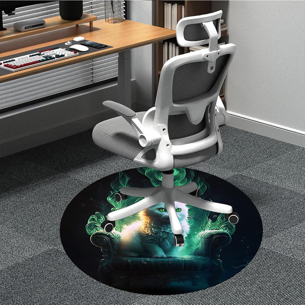 

1pc Mystical Cat Chair Carpet for Office, Non-slip, Soft and Durable Office Rug for Decoration, Perfect for Office yy251229189 80cm by 80cm