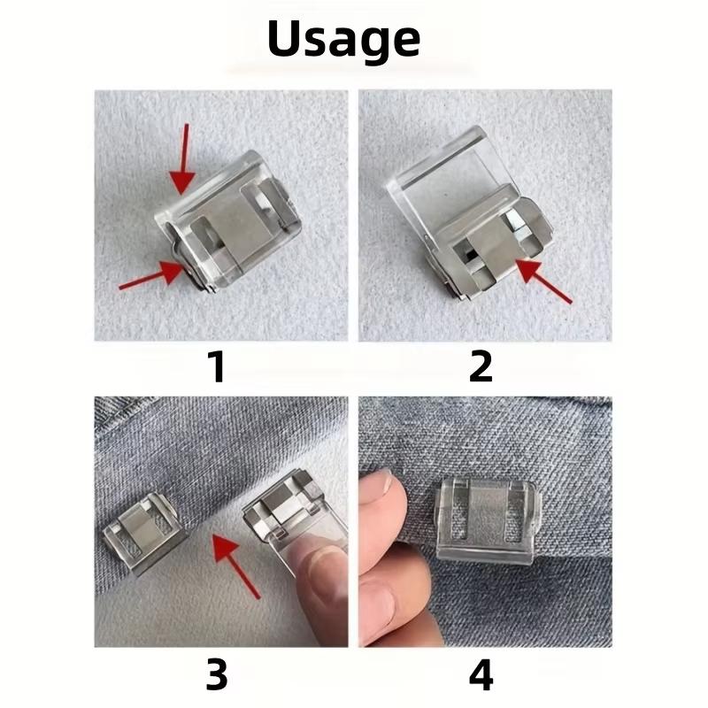 6/pcs Invisible Leg Shortening Clip, Non-slip Pants Edge Clip, Used for Anti-drag Pants Hem Fixing Device, Seam-free Hidden