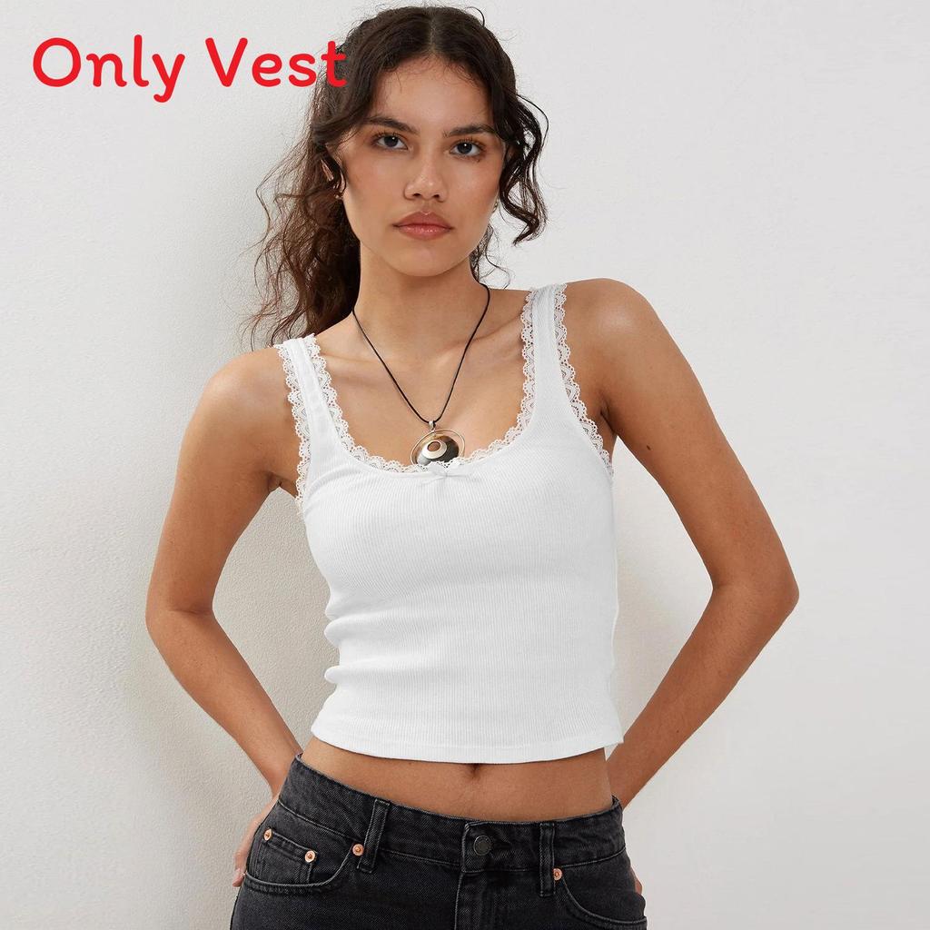Y2k Girl Fashion Basic Lace Dress Top With High Elasticity For Streetwear Style
