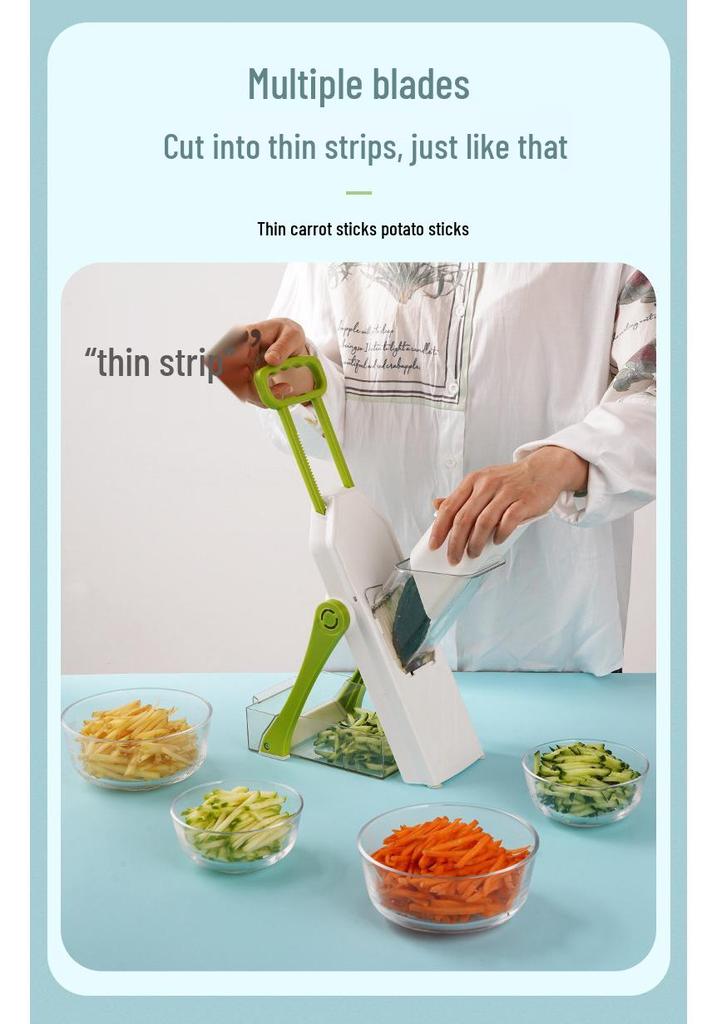 Multifunctional Kitchen Vegetable Cutter & Slicer Press-type Shredder Grater