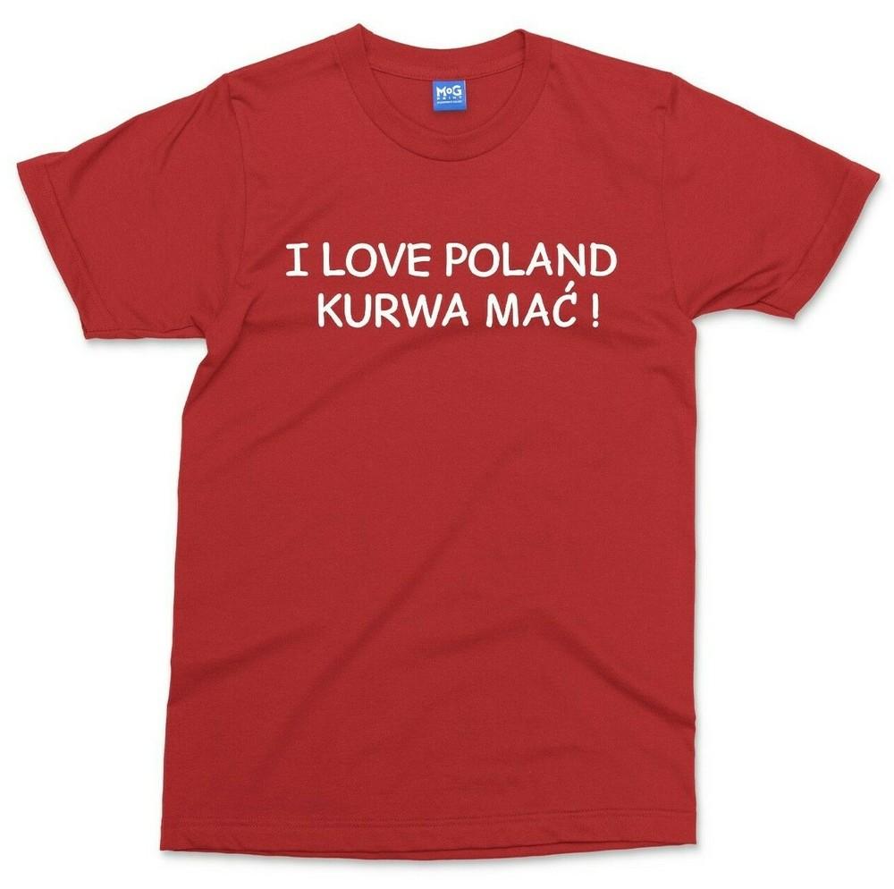 I Love Poland TShirt Kurwa Ma Funny Rude Joke Polish Polska Koszulka Gift Top S