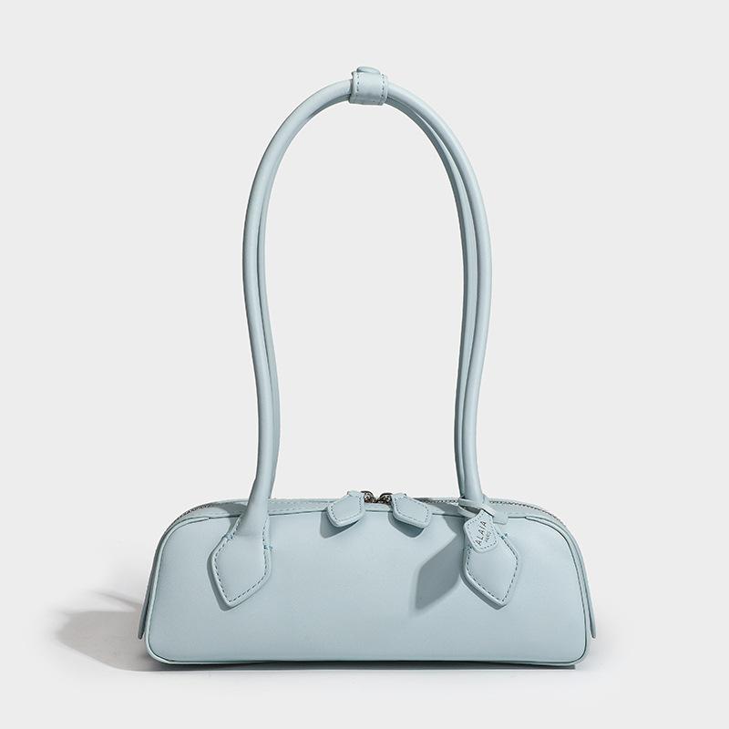 French Niche Sausage Bag, Retro Underarm French Stick Bag, Genuine Leather Women's Handbag, Casual Commuting Versatile Shoulder Bag