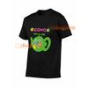 Men's Vintage 1960s Gong Rock Band T-Shirt - Retro 60s Psychedelic Music Tee with Gong Lettering & Drum Graphic, Black with Green Print, Classic