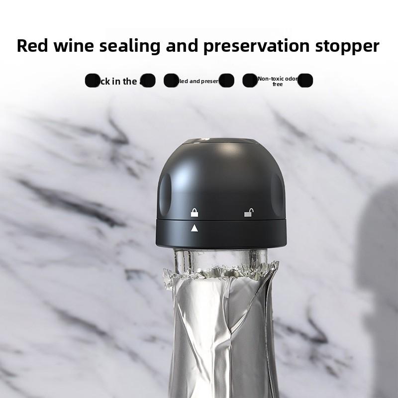 Red Wine Bottle Stopper - Home-use Sealing Wine Stopper - Glass Bottle Stopper - Mini Pull-out Freshness Preservation Stopper - Wine Vacuum Stopper