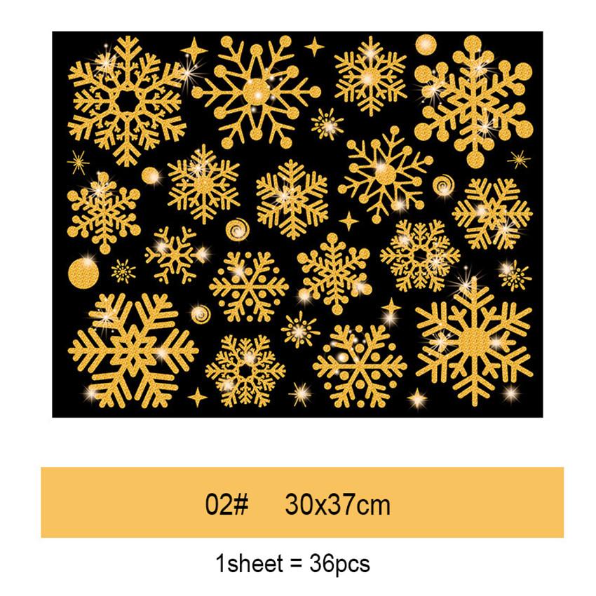 29/22Pcs Snowflake Electrostatic Wall Stickers Window Kids Room Christmas Decor Decals for Home Decor 2026 New Year Wallpaper