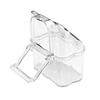 Parrot Bird Transparent Plastic Food Cup Bowl Company Clean Water Silo Waterer Box Bird Accessory for Parakeets, Canarie