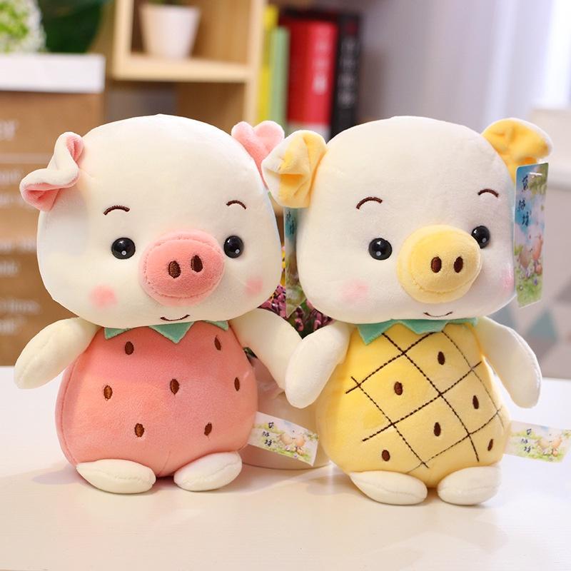 Fruit Pig Pineapple Strawberry Plush Toy Pig Doll Stuffed Animal Cushion