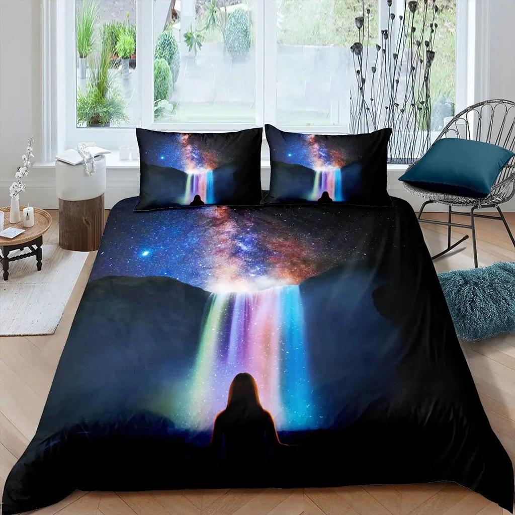 Robot Duvet Cover Set 3D Modern Science Fiction Cool Robot Bedding Sets Full Size Futuristic Machine Comforter Cover Set 2/3pcs