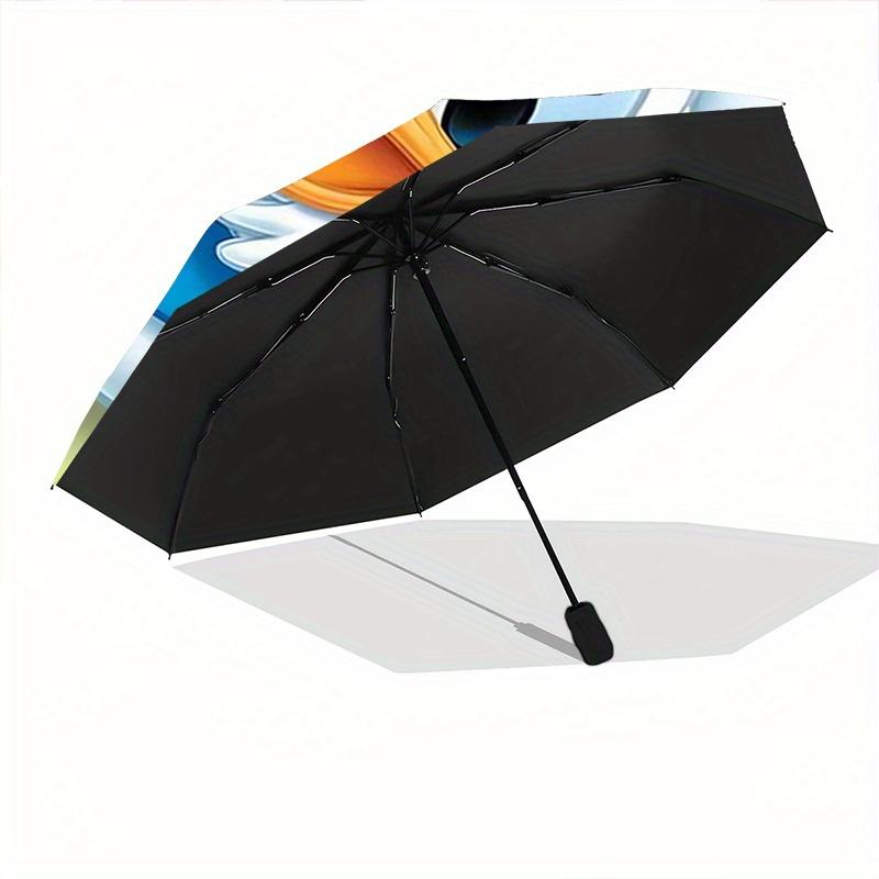 1pc Christmas Donald Duck Holiday Automatic Opening and Closing Umbrella - Lightweight 3-Fold Design, Suitable for Fans, Travel, Daily Use,