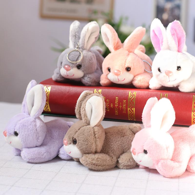 Kleiner Niedlicher Hase Anhänger Hase Plüschtier Schlüsselanhänger Kleiner Weißer Hase Taschenzubehör Rucksack Hängedekoration Mädchen