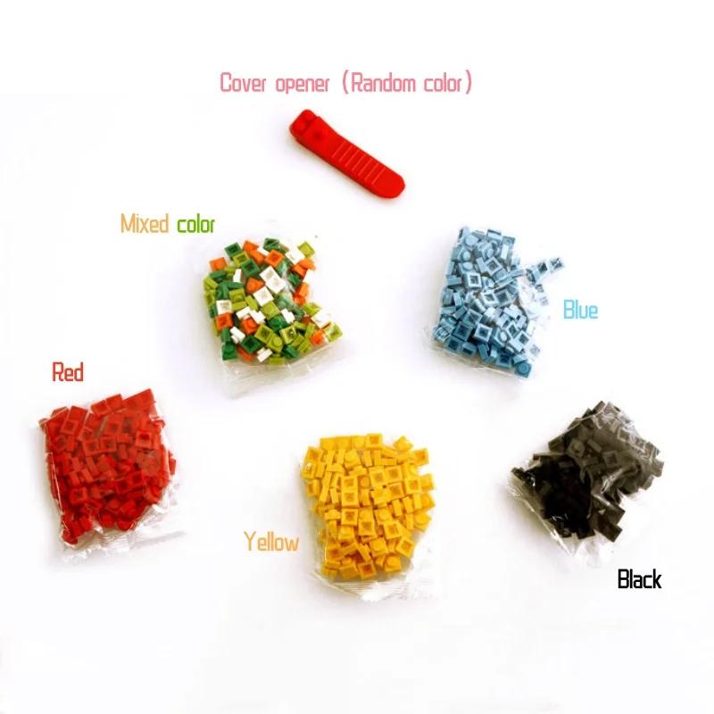 Funny Sealed Lunch Bento Box Set DIY Color Building Blocks Splicing Children's Student Food Colorful Picnic Fruit Salad Storage