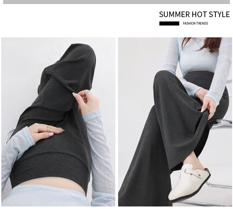 Maternity Spring/Summer Wide-Leg Pants - Non-Constricting, Stylish, Petite Straight-Leg for Pregnancy