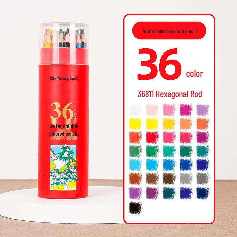 Morning Light No-Sharpen Water-Soluble & Oil-Based Colored Pencils for Kindergarten & Primary Students