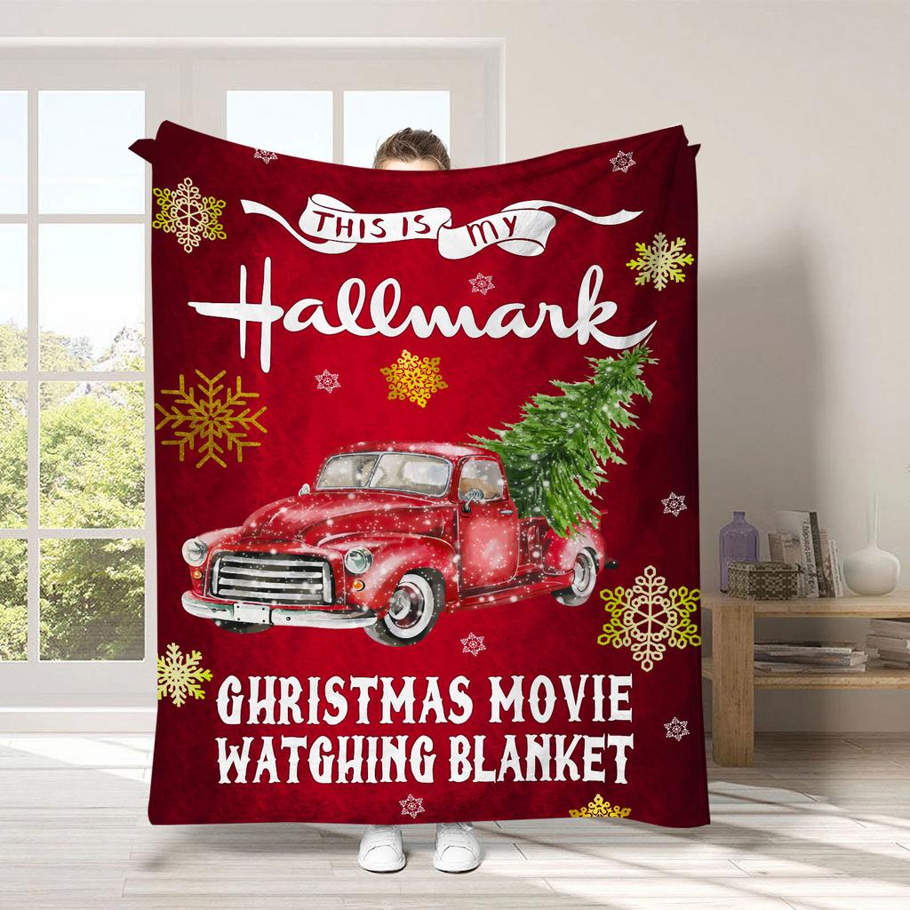 Cartoon Christmas digitalprinted polyester Bedroom velvet flannel cover blanket Fleece soft sofa cover blankets for beds