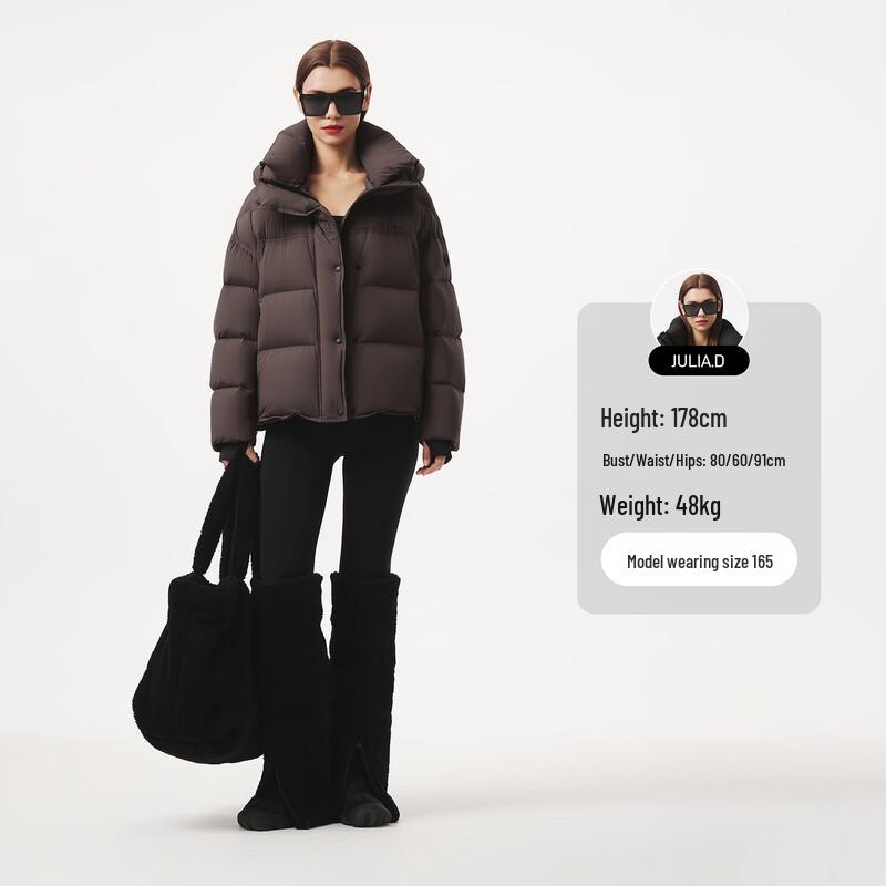 Tanboer Women's Short Hooded Puffer Down Jacket