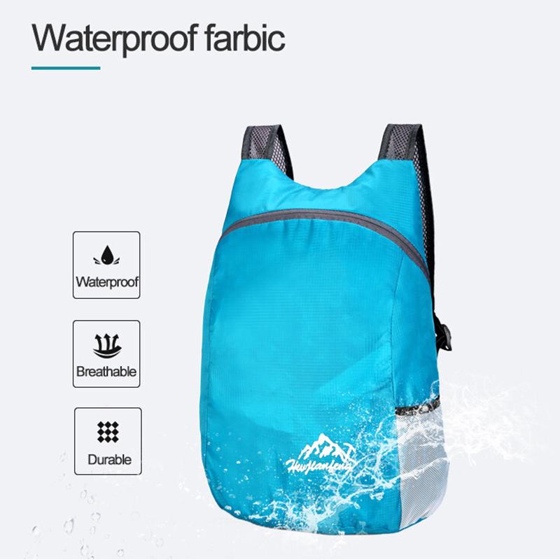 OLIKEI 15л легкий складной рюкзак водонепроницаемый походный рюкзак портативный уличный — фото 6