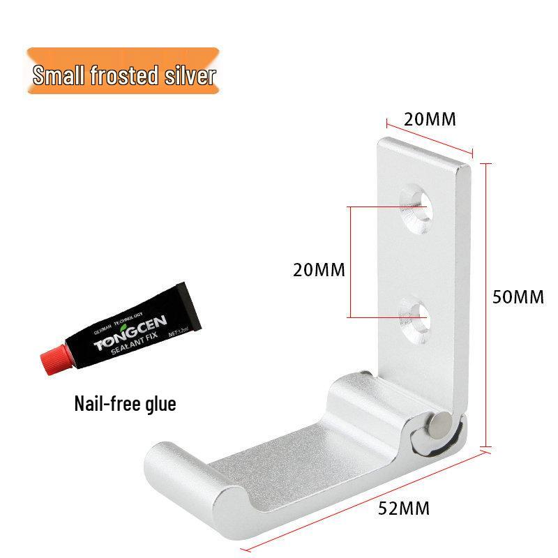 Wall-Mounted No-Drill Folding Coat and Hat Hooks