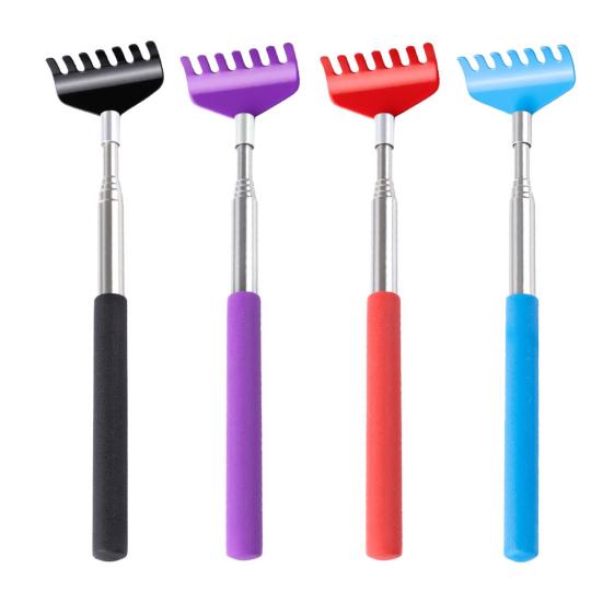 Interactive Touch Therapy Toy for Cats Dogs Extendable Pet Massage Stick Telescopic Rake Shaped Teaser Wand for Bonding Training Grooming