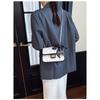 Faux Leather Quilted Chain Shoulder Bag for Women, Chic Crossbody Square Purse, Elegant Single Strap Handbag