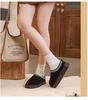 Women's Winter Ethnic-Style Fur Lined Leather Snow Boots with Thick Soles