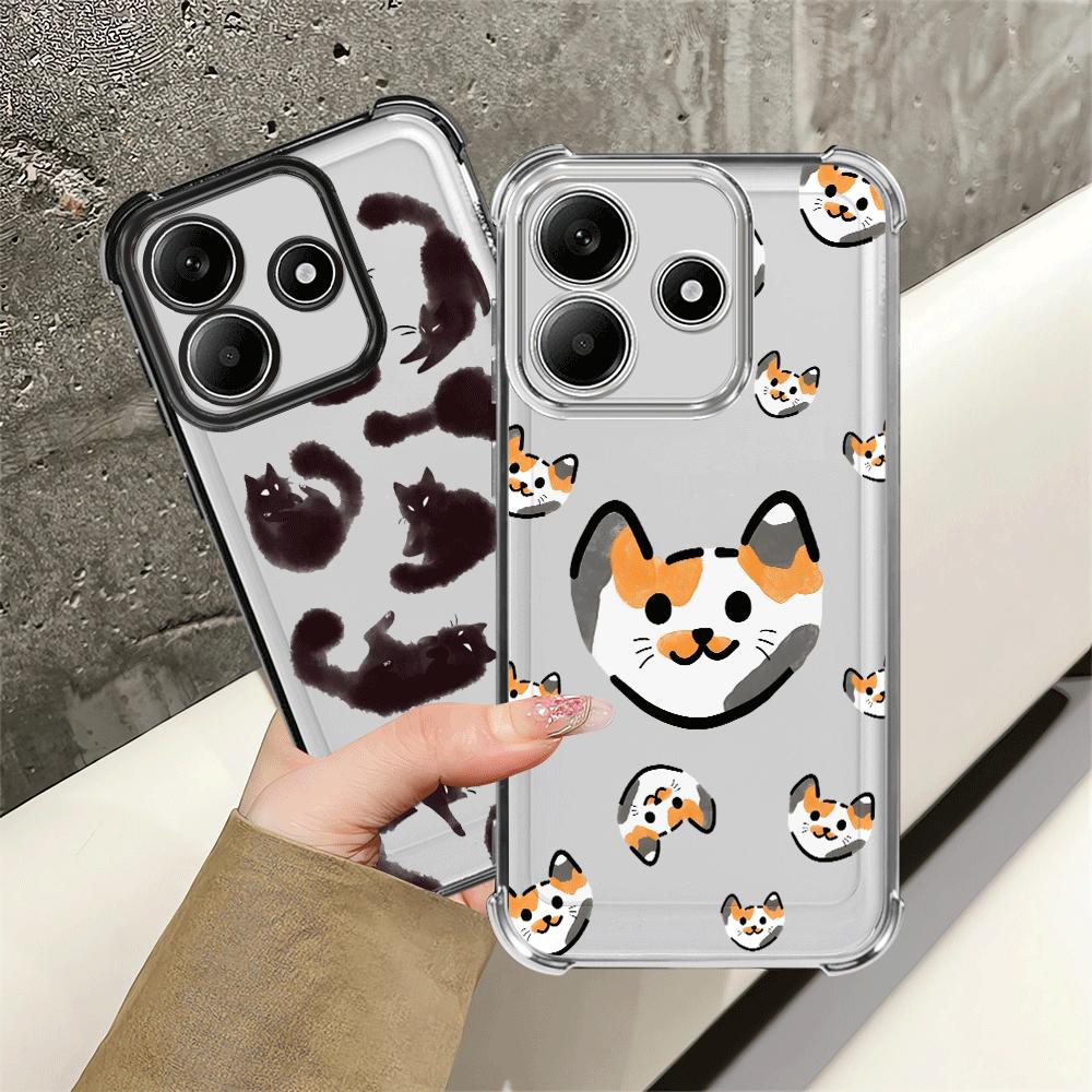 Case for Redmi Note 14 Pro Plus K80 9 Pro 11s 13C 10 Lite 11 Note 13 A3 A5 12 Phone Cover Cartoon Kitty