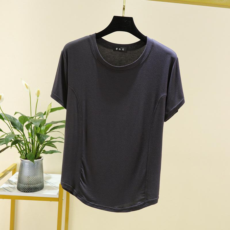 Women's Short Sleeve Modal T-Shirt - Fashionable, Versatile, Slimming Summer Blouse